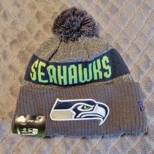 New Era Seahawks Beanie - Gray and Navy